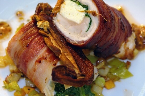 Bacon-Wrapped Figs With Blue Cheese and Bourbon